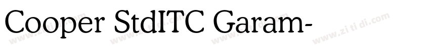 Cooper StdITC Garam字体转换